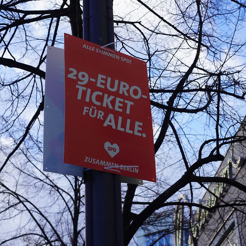 Wahlversprechen 29-Euro-Ticket